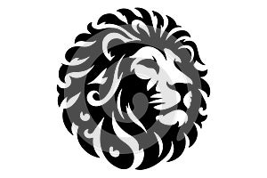 Lion Head Silhouette Single - 005 photo