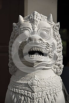 Lion Head statue The Royal Palace Phnom Penh Cambodia