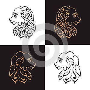 Lion head tattoo or logo