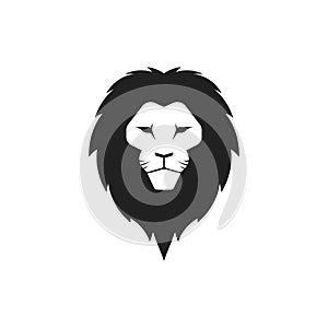 Lion head. Vector logo design creative illustration.