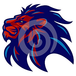 Lion Head Wild Animal Logo Design Vector
