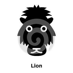 Lion icon vector isolated on white background, logo concept of L