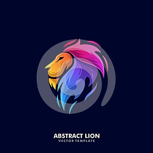 Lion Illustration Vector Template photo