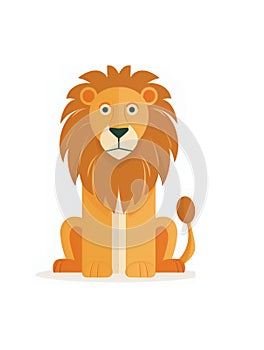 lion isolated on white transparent background. PNG format