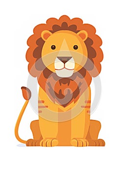 lion isolated on white transparent background. PNG format