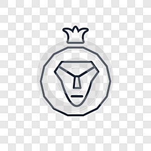 Lion of Judah concept vector linear icon isolated on transparent