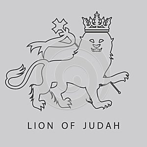 lion of judah design vector flat isolated illustration