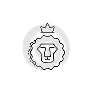 Lion of Judah icon. Element of Jewish icon for mobile concept and web apps. Thin line Lion of Judah icon can be used for web and m