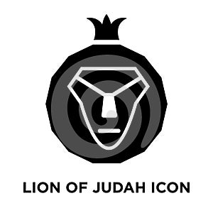 Lion of Judah icon vector isolated on white background, logo con