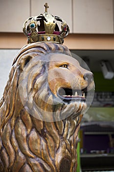 Lion with king crown