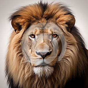 Lion or King of the Jungle, Studio Photo, AI Generated