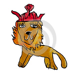 Lion king symbol of courage and strength