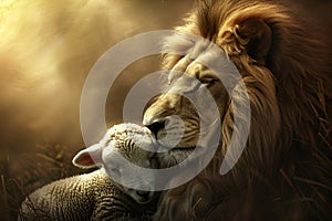 The lion and the lamb carry symbolic significance within Judaism