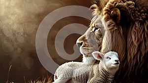 The lion and the lamb hold symbolic significance within Judaism