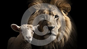 The Lion and the Lamb Together: A Symbol of Peace and Harmony.