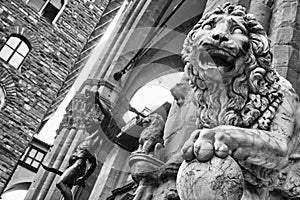 Lion at Loggia dei Lanzi in Piazza della Signoria, Florence