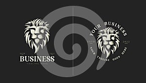 Lion logo with classic art