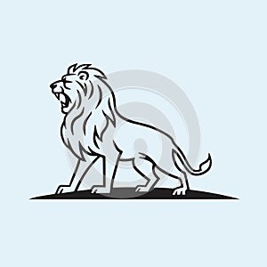 Lion Logo Mascot Illustration Template