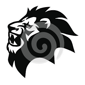 Lion Logo Roar Vector Sports Mascot Design Icon Illustration