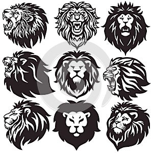 Lion Logo Set Collection Premium Pack Vector Design