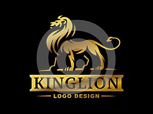 Lion logo - vector illustration, emblem design