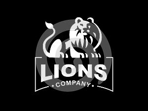 Lion logo - vector illustration, emblem design