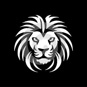 Lion - minimalist and flat logo - vector illustration