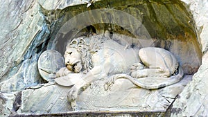 The Lion Monument in the city of Lucerne photo