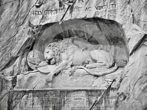 Lion Monument in Lucern, Switzerland.