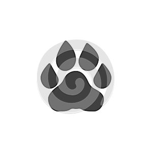 Lion paw print vector icon