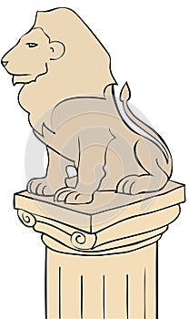 Lion plinth