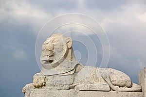 Lion on Portsmouth Naval Memorial, Southsea