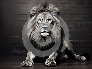 Lion posing for the camera