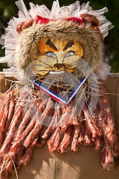 Lion pumpkin head Scarecrow for Halloween