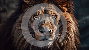 lion roar background Generative AI