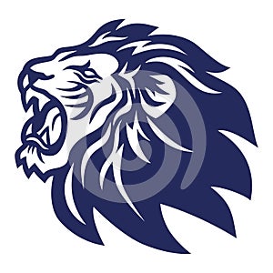 Lion Roar Logo Icon Sports Mascot Template Vector