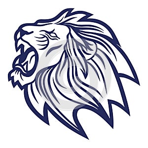 Lion Roar Logo Vector Icon Sports Mascot Template