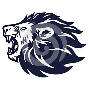 Lion Roar Logo Vector Icon Sports Mascot Template