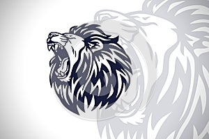 Lion Roar Logo Vector Icon Sports Mascot Template