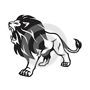 Lion Roar Mascot Stance Vector