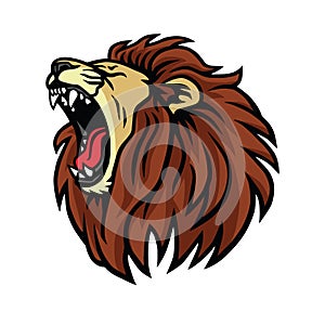 Lion Roaring Logo Design Vector