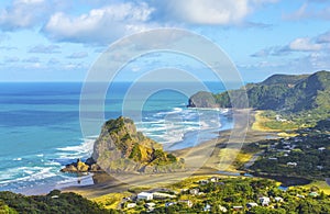 Lion Rock at Piha Beach Auckland New Zealand