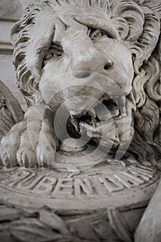 Lion on Ruben Dario tomb, Leon photo