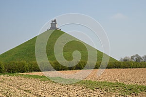 Lion`s mound Battlefield monument at Waterloo. Belgium.