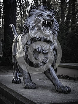 Lion sculpture in Branitz park