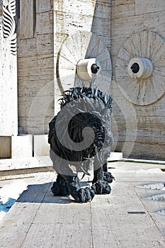 Lion Sculpture and Cascade in Yerevan Armenia photo