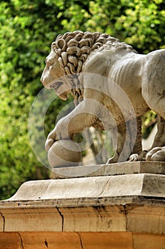 Lion sculpture at the end of Explanada promenade photo