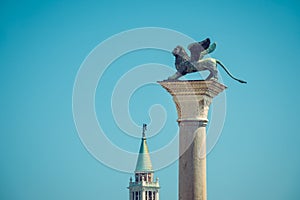 Lion sculpture in the Piazza San Marco, Venice