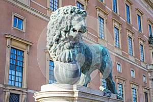 Lion Sculpture at Royal Palace, Stockholm