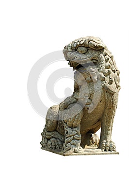 Lion sculpture in style Thai-Chinese arts